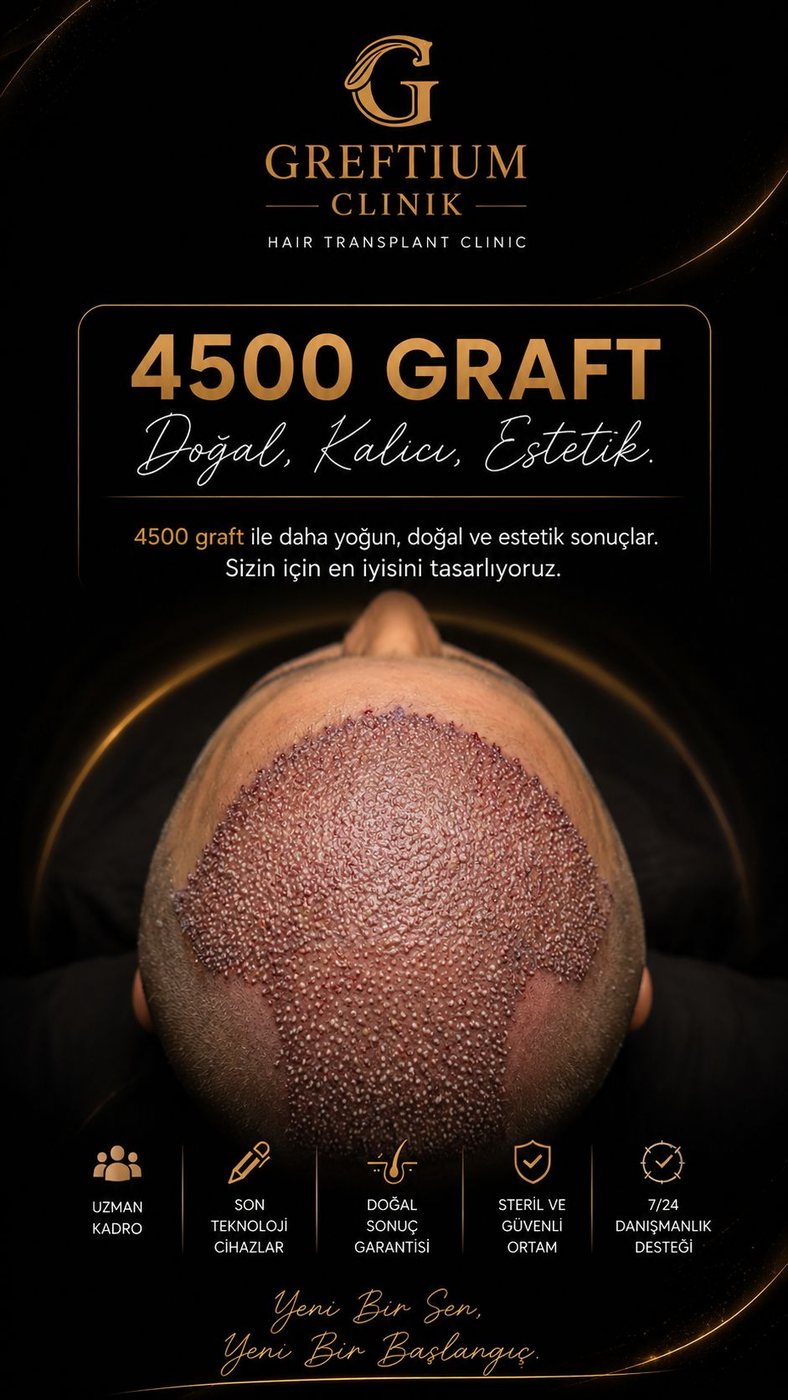 GREFTIUM CLINIC 4500 greft saç ekimi