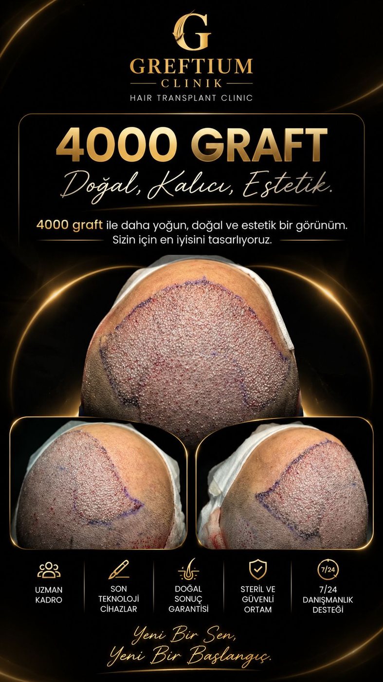 GREFTIUM CLINIC saç ekimi sonuç görseli